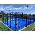 Grama artificial ao ar livre de cor azul para grama de padel