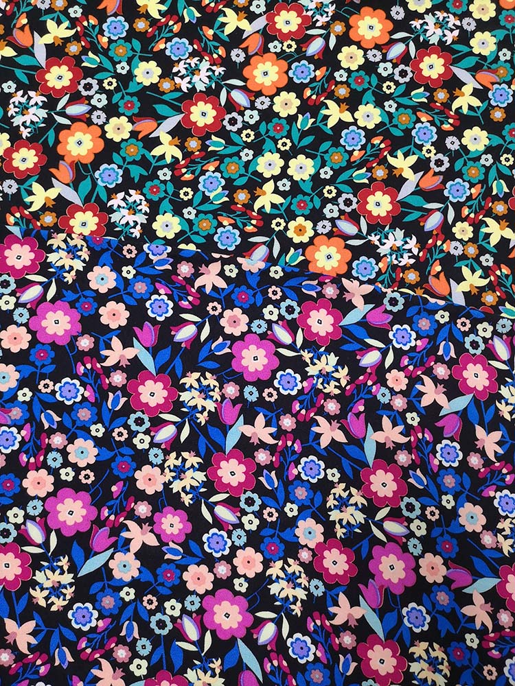 Small Flower Rayon Twill 3024S Printing Woven Fabric