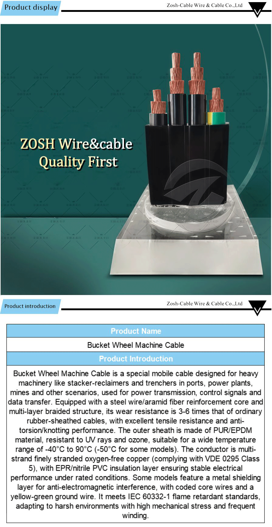 Reeling Cable(Tensile Resistance,Bending Resistance)-xiangqing1-ZS004A