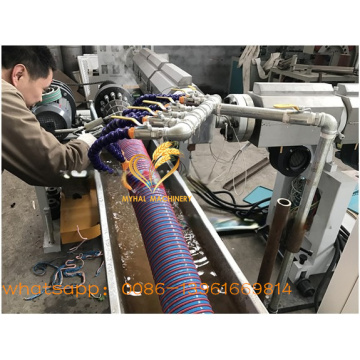 Spiral bertetulang PVC Suction Hose Pipe Extruder Machinery