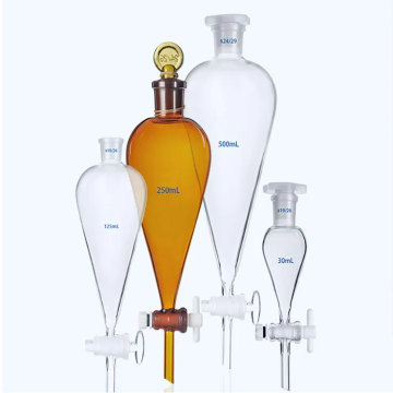 Amber Glassware Entonnoir séparé avec Stopcock 125 ml