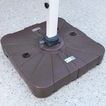 Grey Outdoor Offset Umbrella Base with Wheels for China Factory Patio Umbrellas