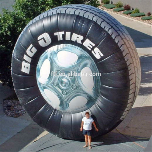 Inflatable tire display for Selling