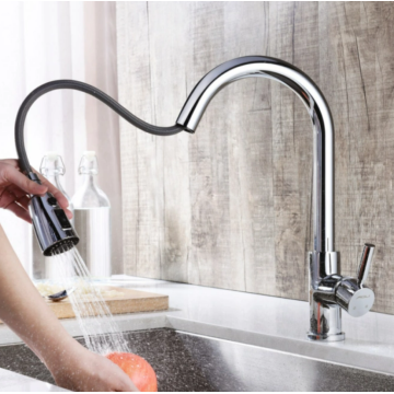 Household pull-out kitchen faucet