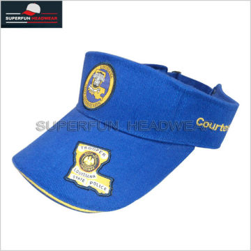 woven label patch embroidery sun visor cap