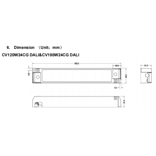 120W ECO святлодыёдны драйвер пастаяннага напружання