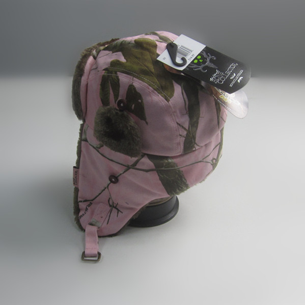 Rosa de algodón / poliéster Print Trapper Hat