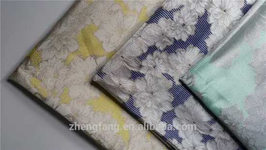Main Product Floral Pattern Jacquard Metallic Fabric For Apparel
