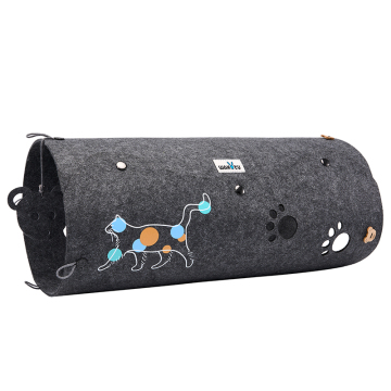 High Quality Felt Cloth Foldable Cat Tunnel