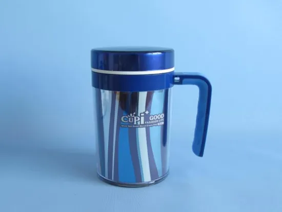 Double Stainless Steel With Handle Cup Office Mug