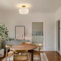Mid Century Modern Semi Flush Mount Ceiling Lamp