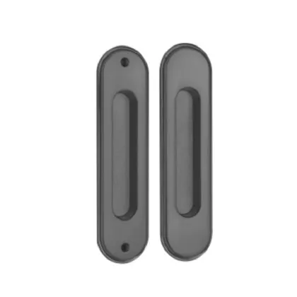 Round sliding door handle