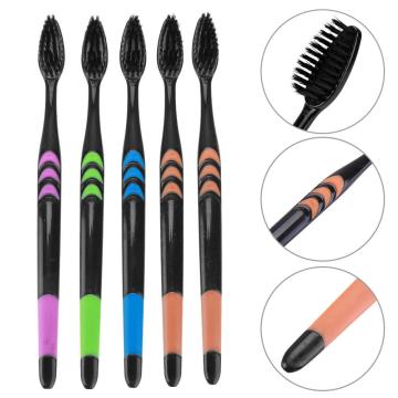 5/10PCS Adults Soft Bamboo Charcoal Toothbrush Dental Tongue Cleaner Ultra Toothbrushes Healthy Teeth Cleaning Tooth Brush Set