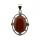 Gemstone Cabs Oval Shape Pendant Natural Stone Amethyst Tiger Eye Oval Alloy Pendants Healing Cab Charm Pendant for DIY Jewelry