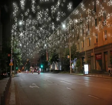 outdoor illumination decorative LED star lights horizontal LEDS