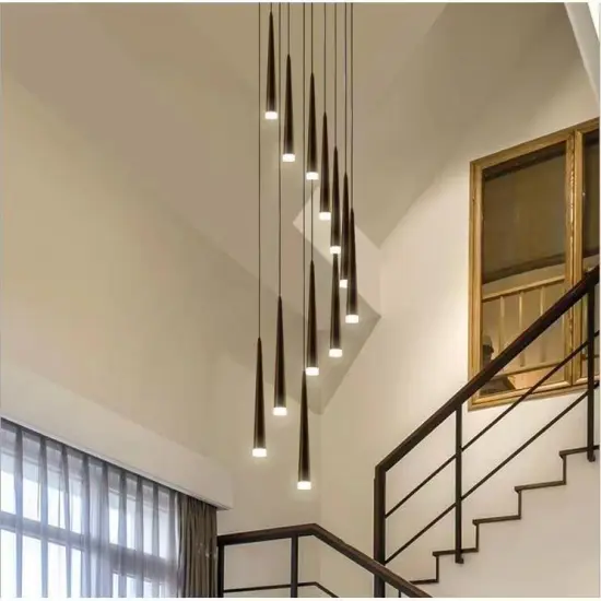 2024 Modern Nordic Stairwell Revolving Villa Duplex LED Chandelier