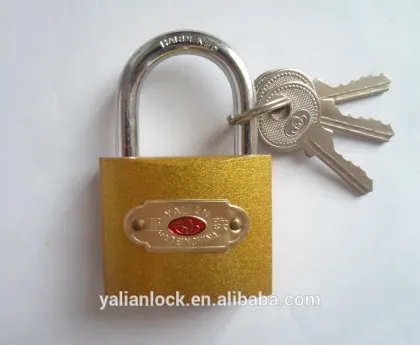 Good Quality Golden Color Painted Iron Padlock
