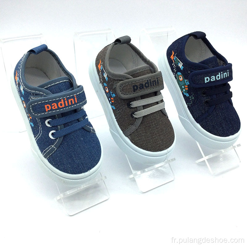 Ventes chaudes bébé toile chaussures garçon chaussures de marche