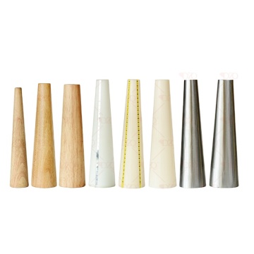 Round Wooden & Oval Metal Bracelet Measuring Stick & Plastic Sizer