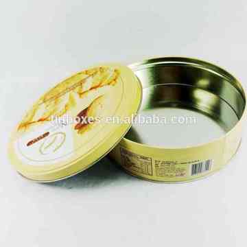 Custom Round Metal Tin Can Cookies Biscuit Tin Box