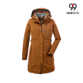Parka funcional feminina com capuz com zíper