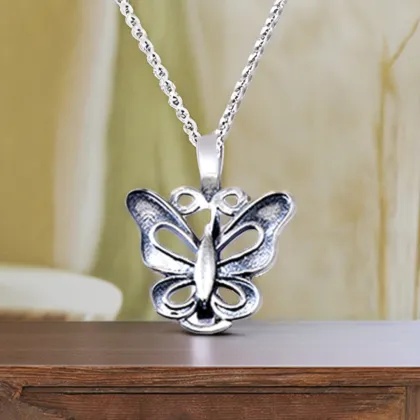 S925 Pure Silver Butterfly Button Accessories for Hanfu and Qipao