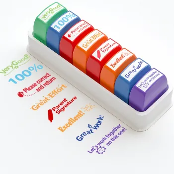 Hot Sale 8-Piece Plastic Stamp Set for Kids - Encourages English Learning