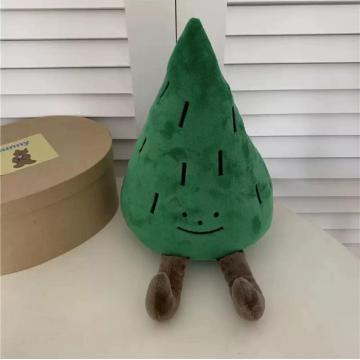 녹색 귀여운 소나무 박제 아이가 베개