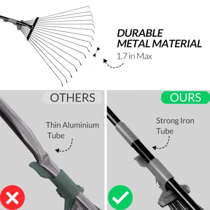 Adjustable Mini Bamboo Rake with 15 Teeth for Zen Gardening