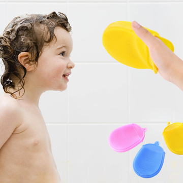 Baby Silicone Bath Brush Shower Rub Body Scrubber 1Pcs Wash Face Massage Exfoliating Bathroom Supplies Baby Shower Gloves Brush