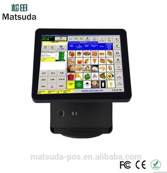 Touch screen CE standard window tablet/windows 7 capacitive restaurant /supermarket/bar pos machine system