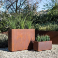 Trough Rust Rust Rectangular Corten Steel Fioter MODERNO DESIGN