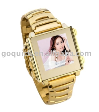1.5 OLED Screen mp4 watch - WATCH YOU SIMPLY WANT - GQ015 Golden color