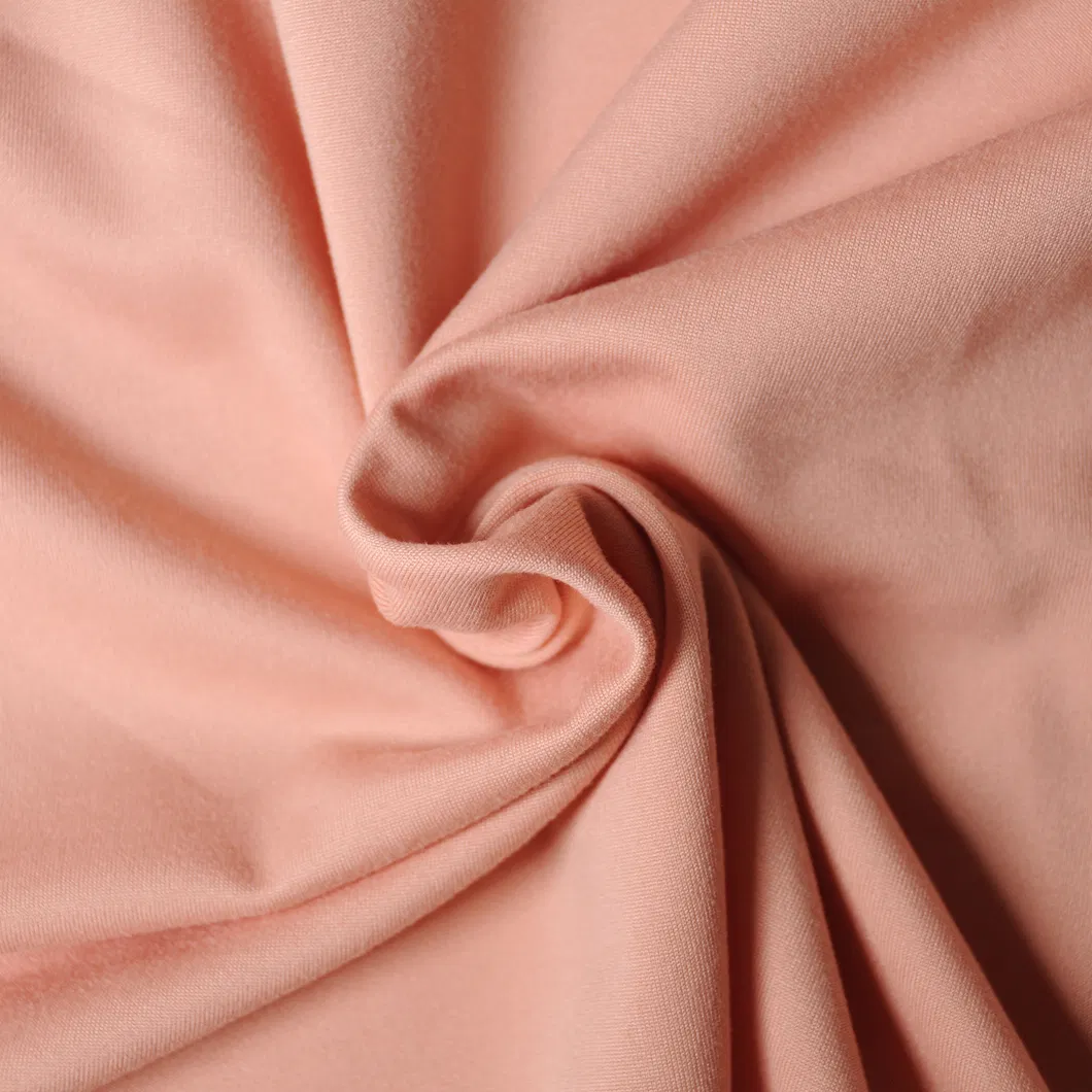 ขายส่งผ้าโพลีสแปนเด็กซ์แปรงถักผ้าถักแข็งสำหรับชุดนอนเสื้อผ้า