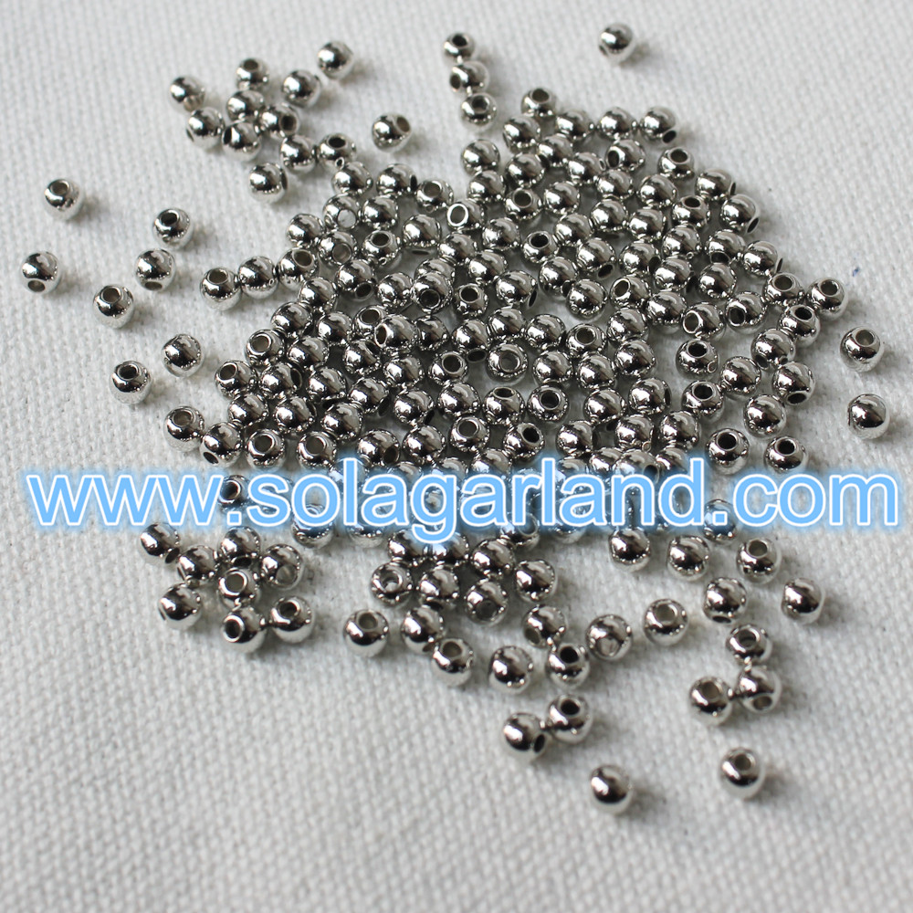 4Mm Silver Beads