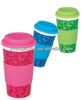 16oz PP COFFEE MUG W/TPR BAND