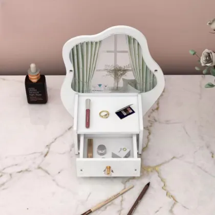 Modern Luxury Creative Cloud Makeup Mirror Jewelry Storage Box