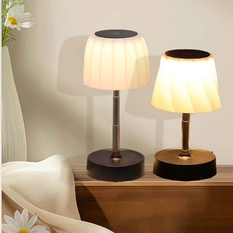 Touch dimming color temperature LED rechargeable battery lift desk lamp (7)