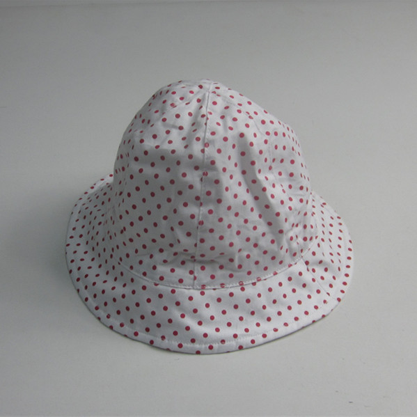 Crianças Cotton Poplin Dot Print Floppy Hat