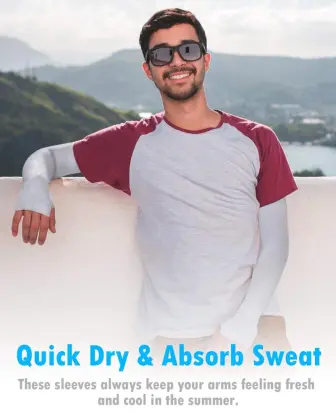 Wholesale Ice Silk Sun UV Protection Sleeves / Outdoor Motor Cycling Basketball Golf Ice Sleeves Arm Sleeve