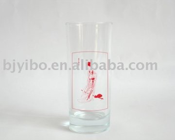 Red glass tumblers