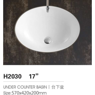 Modern Single-Hole Faucet Stone Wash Basin Sink for Hotel Art Bathroom Sinks Installation - T-H2030