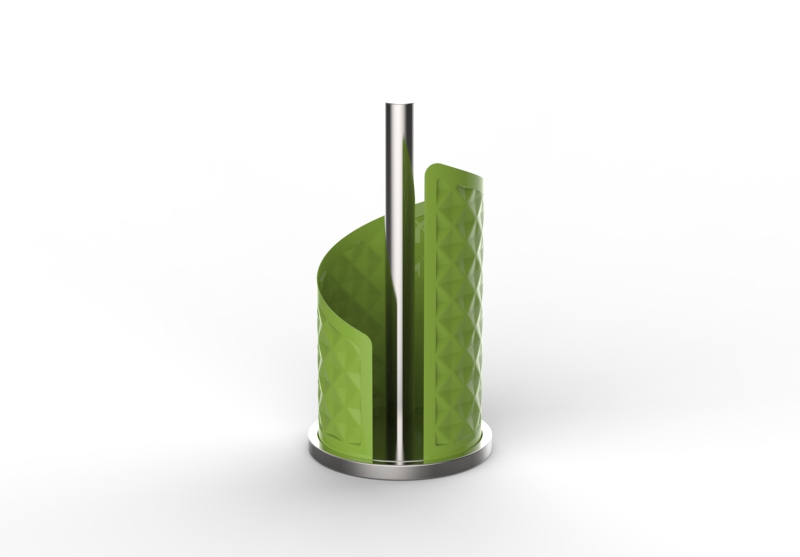 green towel paper holder