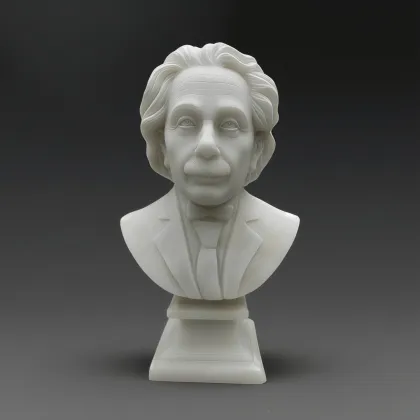 Albert Einstein Marble Bust Sculpture