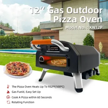 Outdoor Backyard 12 Inch Small Propane Gas Pizza Oven