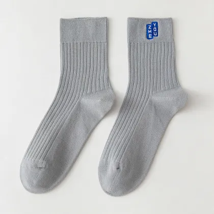 Customize Your Own Novelty Embroidery Sock Pattern with Logo: Unisex Crew Cotton Socks