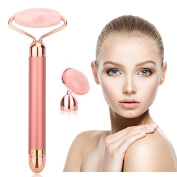 High-Quality Jade Stone Facial Roller for Anti-Aging: Natural Rose Quartz Pink Tool for Face Treatment