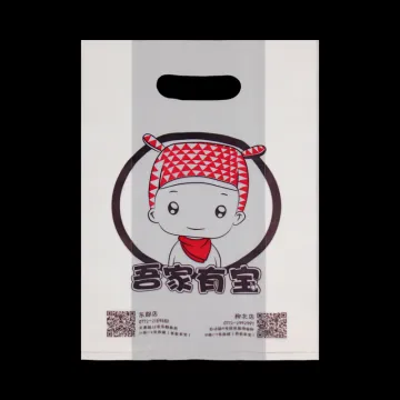 Cute Plastic Die Cut Handle Bags