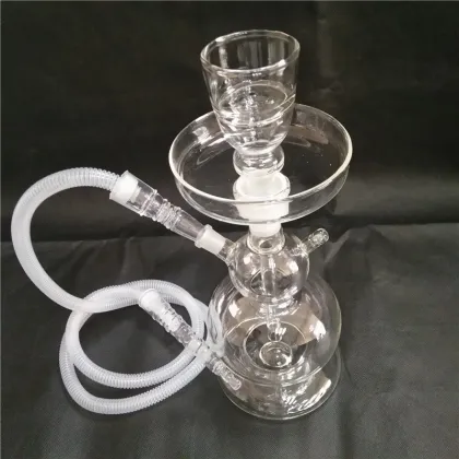 China factory wholesale hand blown mitsuba hookah all glass hookah nargile hookah shisha