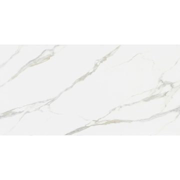 Elegant Carrara White Porcelain Tile - Large Format Sintered Stone for Walls and Floors